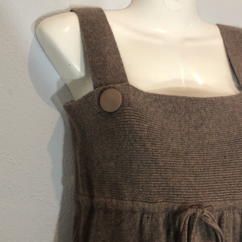 BCBGMaxAzria Tan Wool Overall Jumper Tunic